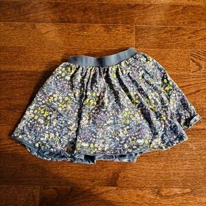 Tea Collection Floral Skort with Blue and Yellow